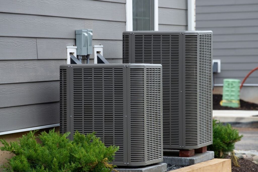hvac financing brand new air conditioner outside house