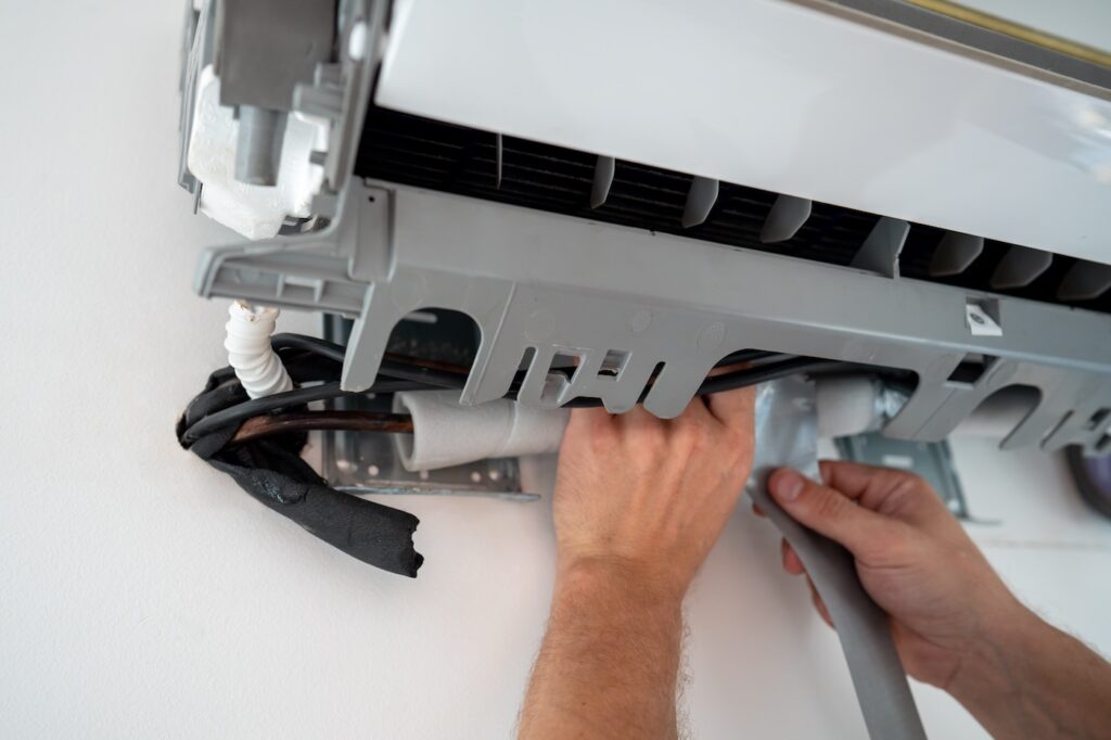 broken ac unit in home