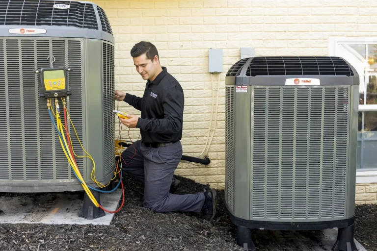 Smock HVAC worker