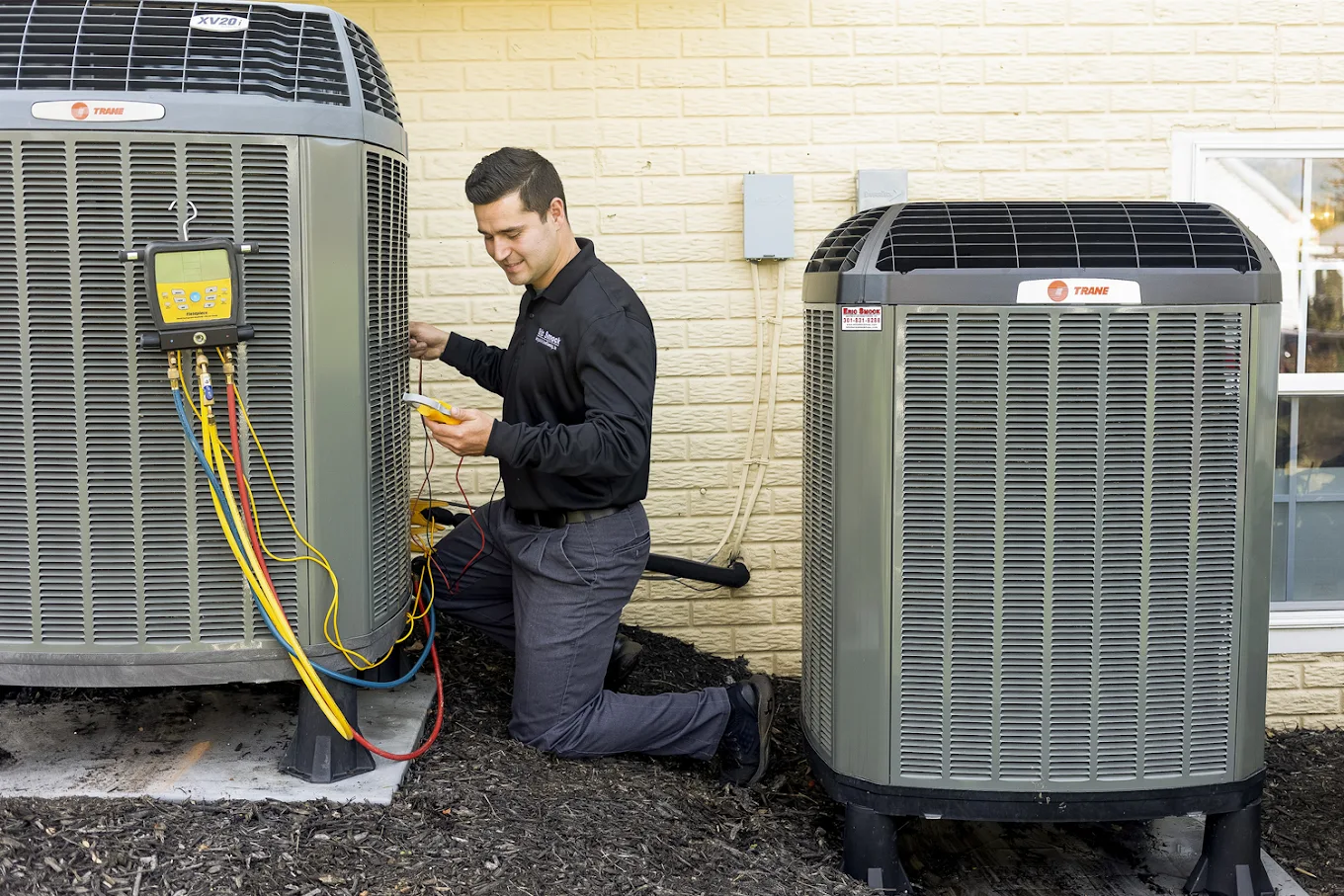 Smock HVAC worker