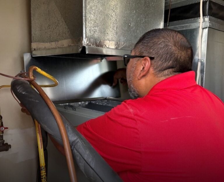 Smock HVAC worker