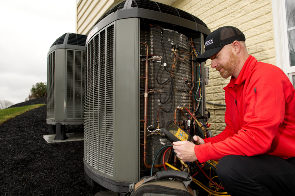Smock HVAC worker
