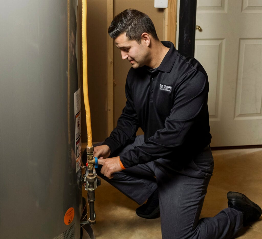 Smock HVAC worker