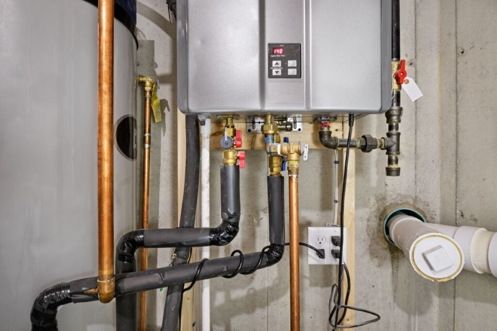 high efficiency water heater grey modern unit
