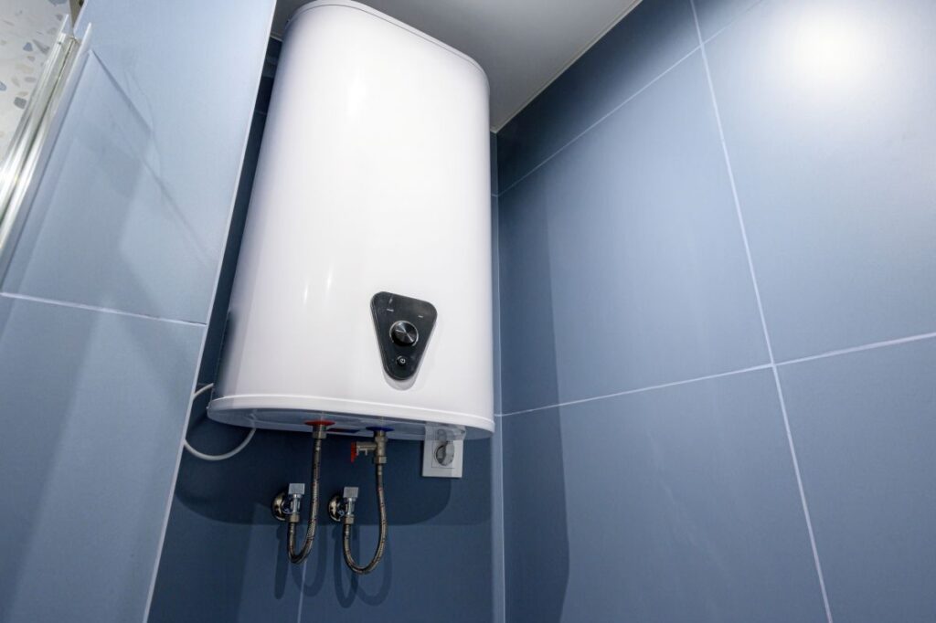what is a water heater against wall