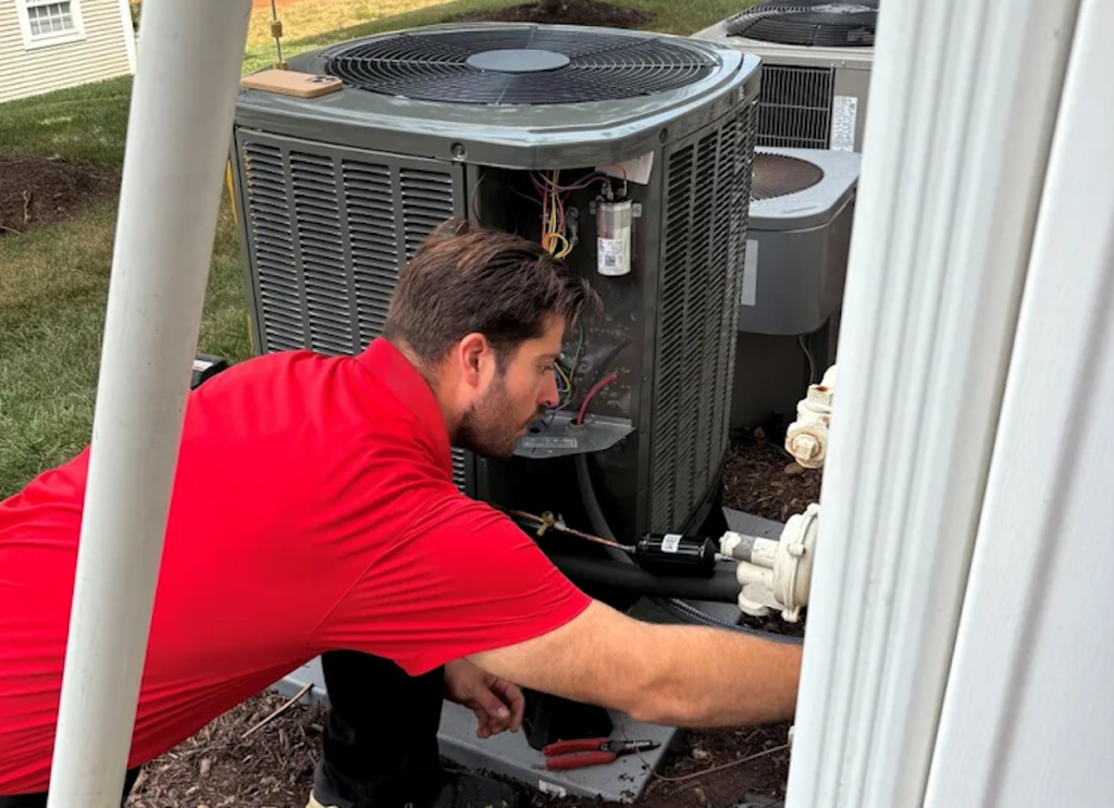 Smock HVAC worker